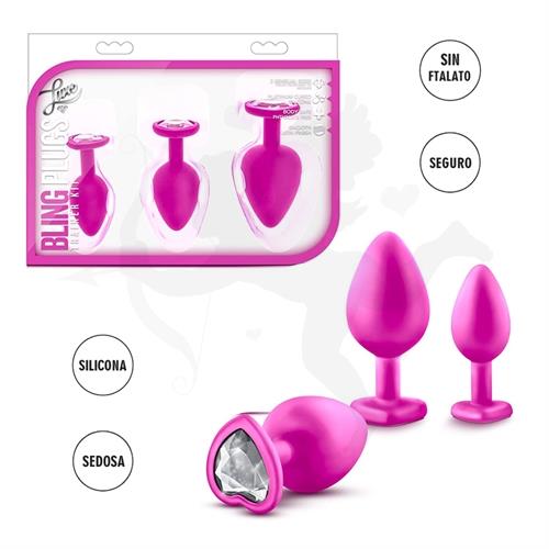 Kit de dilatadores anales rosa